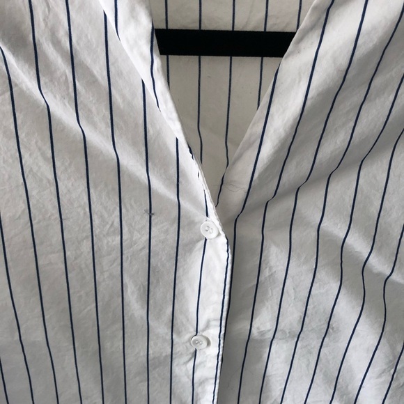 Mango Striped White and blue Collared button-down Shirt - Picture 9 of 9